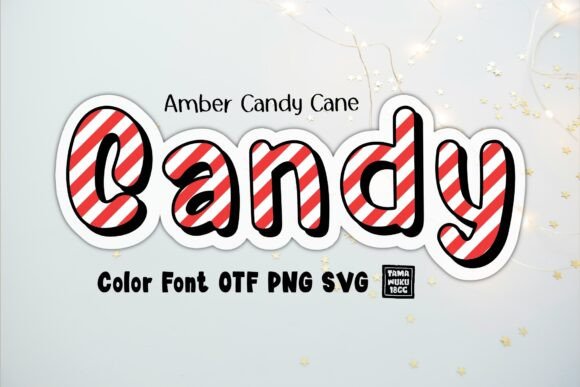 Amber Candy Cane: Festive Typography for Bold Designs