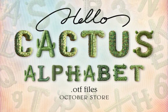 Cactus Alphabet: Where Desert Charm Meets Modern Typography