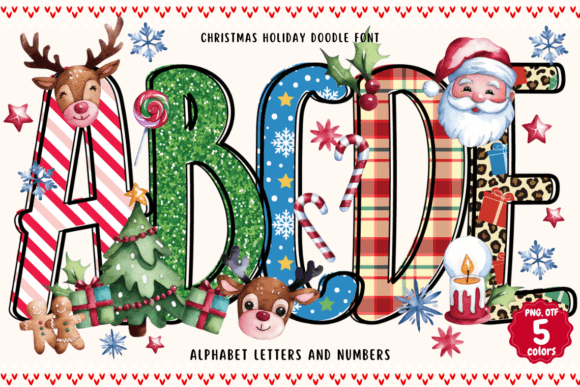 Christmas Holiday Doodle: Festive Typography for Creative Projects