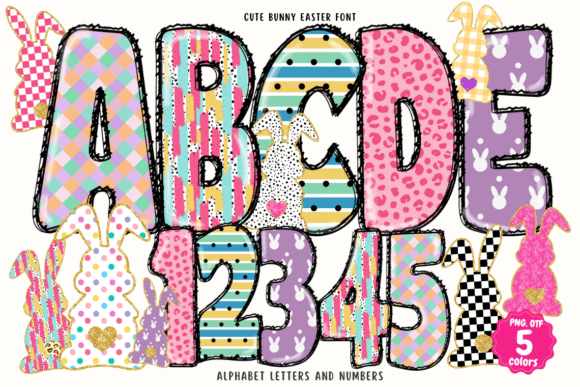 Cute Bunny Easter Font: A Whimsical Design Asset