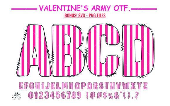 Love Valentine's Stripe: A Font for Heartfelt Design