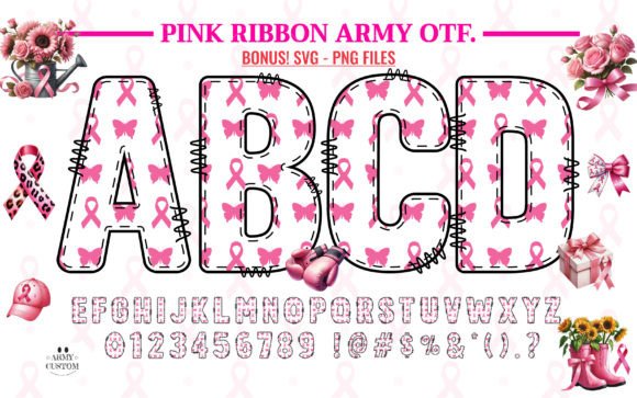 Pink Ribbon Army3: A Font with Purpose and Pattern