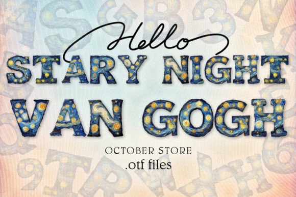 Starry Night Van Gogh: A Font for Artistic Design