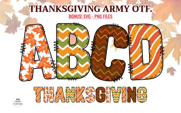 Thanksgiving Army: Autumnal Typography for Festive Design