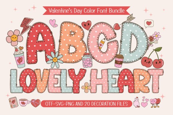 Valentine's Lovely Heart: A Playful Font for Charming Designs