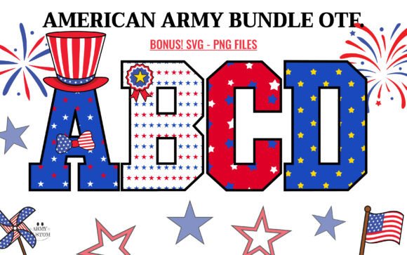 Varsity American Bundle: Patriotic Typography for Designers